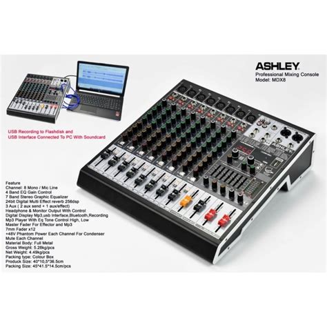 Jual Mixer Ashley Mdx Mdx Ch Ch Channel Usb Pc Soundcard