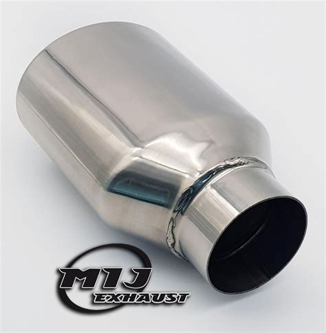 Oval Exhaust Tail Pipe Slashed Rolled Stainless High Quaility Sports