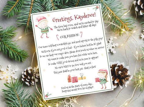 Editable Elf Letter, Christmas Letter, Printable Elf Letter to Kids - Etsy