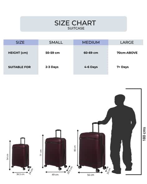 trolley bags sizes