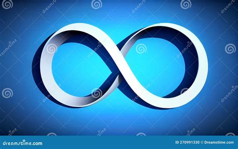 Infinity Symbol on Blue Background Stock Illustration - Illustration of ...