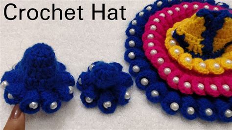 How To Crochet Cap Hat For Laddu Gopal Kanhaji For Dress No 49