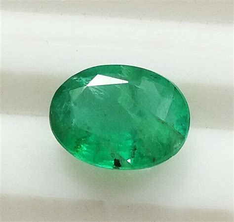 1 20 Ct Natural Zambia Mine Top Green Emerald Oval Cut Untreated Top