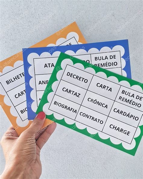 Bingo Dos Generos Textuais