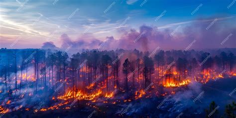 Bosque De Pinos Devastado Por Incendios En Medio De Una Crisis