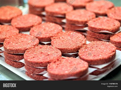 Stacks Raw Hamburger Image And Photo Free Trial Bigstock