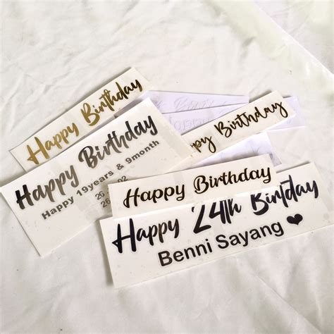 Jual Stiker Happy Birthday Stiker Cutting Stiker Custom Shopee Indonesia