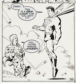 Hake S Superman Page Giant Vol Comic Book Page Original