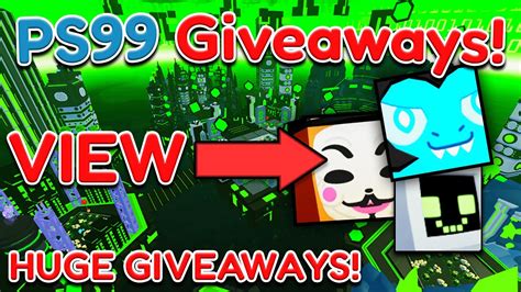 LIVE Giving Away HUGES And GEMS In PS99 YouTube