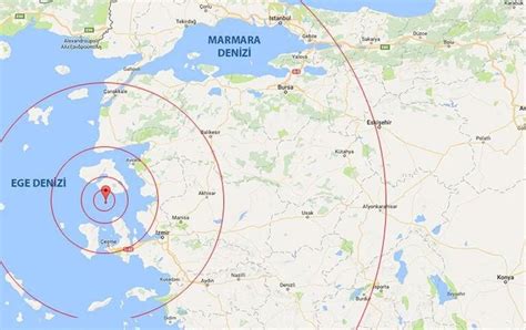 Az önce nerede ve kaç şiddetinde deprem oldu AFAD açıkladı Ege Denizi