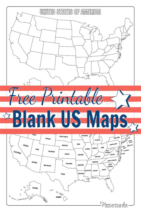 USA Outline Map Printable