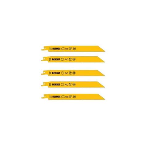 DEWALT 5 Lames de scies sabres Bi Métal 228 mm Réf DT2349