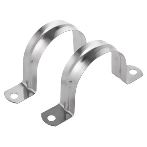 NEW 2 Stainless Steel U shaped Pipe Clamps, Half Pipe for Pipe Fittings ...