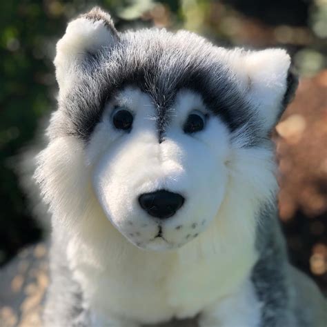 Auswella Plush Siberian Husky Plush Dog Stuffed Animals Plush