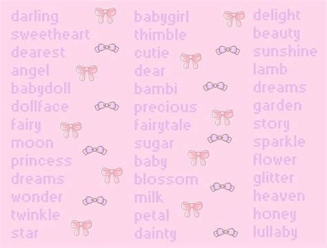 Pink And Pastel Image Cute Nicknames Words Pink Aesthetic