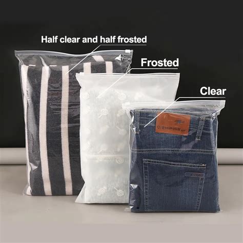 Custom Biodegradable Plastic Packaging Zipper Bags For Clothing