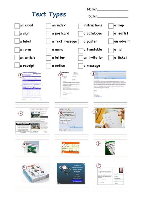 Text Types activity | Live Worksheets - Worksheets Library