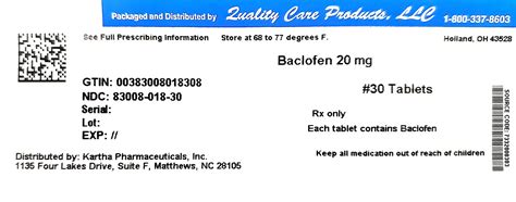 Baclofen By Quality Care Products Llc Baclofen Tablet