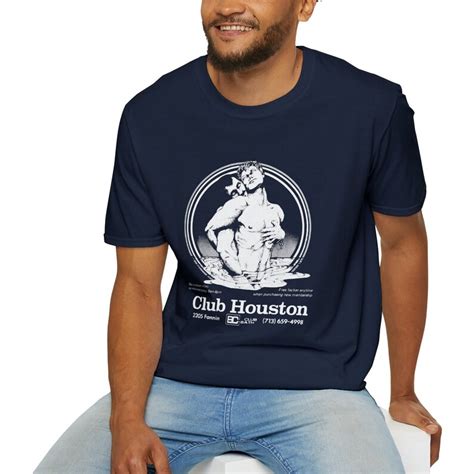 Club Houston Queer Vintage Graphic T Shirt Retro Gay Bath House