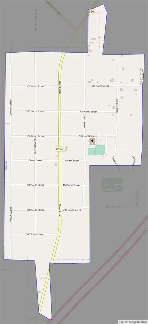 Map of Holden town, Utah - Thong Thai Real