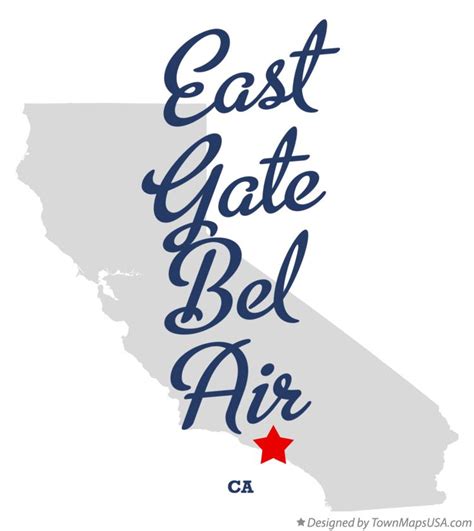 Map of East Gate Bel Air, CA, California