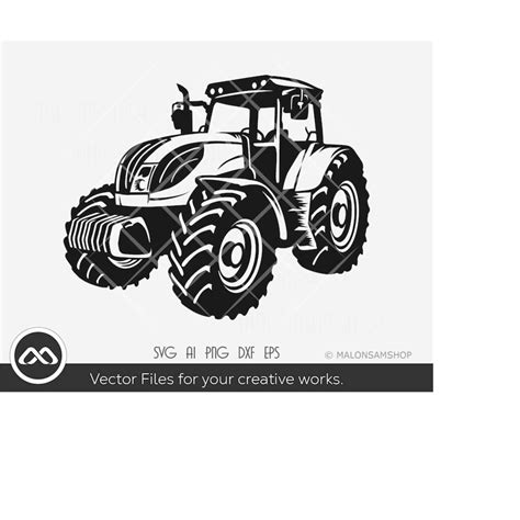 Farm Tractor Svg Silhouette Farm Tractor Svg Farming Svg Inspire