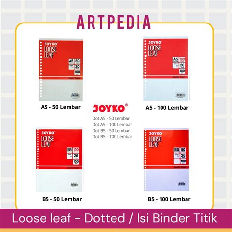 Jual Joyko Loose Leaf Dotted A B Gsm Sheet Sheet