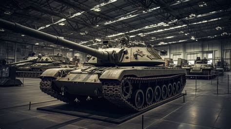 A military tank sits in a museum, a relic of past conflicts and ...