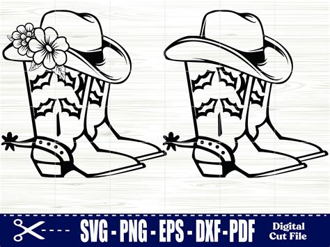 Cowboy Svg Bundle Western Svg Cowboy Hat Svg Rodeo Svg Cowboy Boots