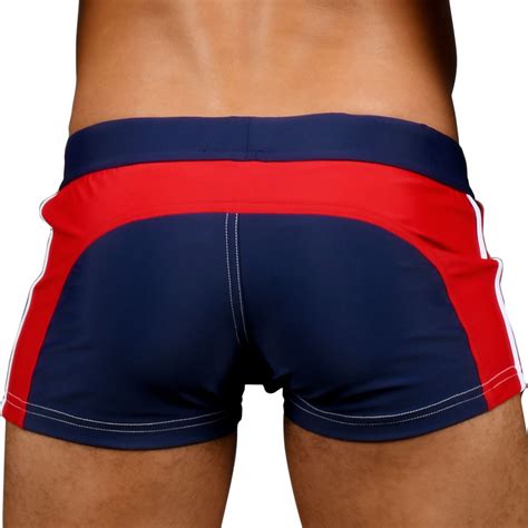 Andrew Christian Phys Ed Varsity Swim Trunk Navy