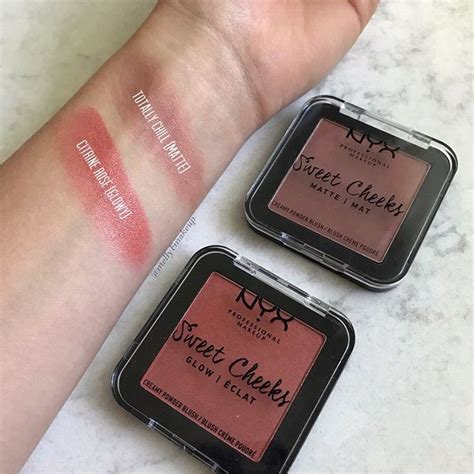 Nyx Sweet Cheeks Creamy Powder Blush In Totally Chill Matte And Citrine Rose Glowy These