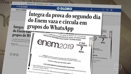 Íntegra da prova do Enem vaza diz jornal Fantástico G1