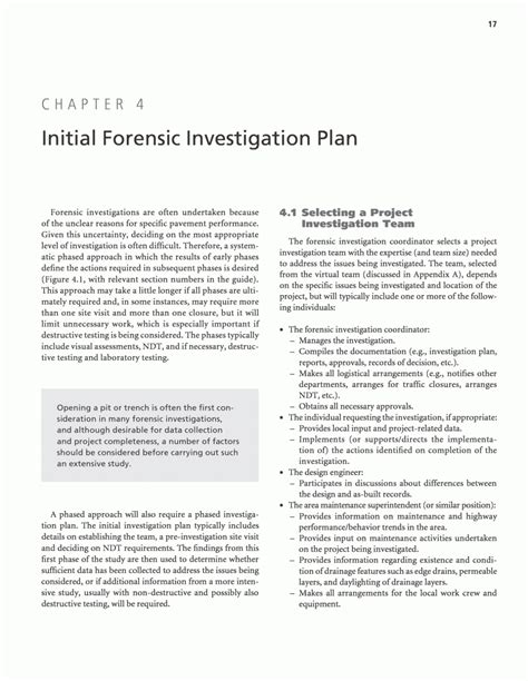 Chapter 4 Initial Forensic Investigation Plan Guide For Pertaining