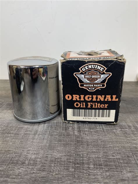 Harley Davidson Chrome Oil Filter 63796 77a Ebay