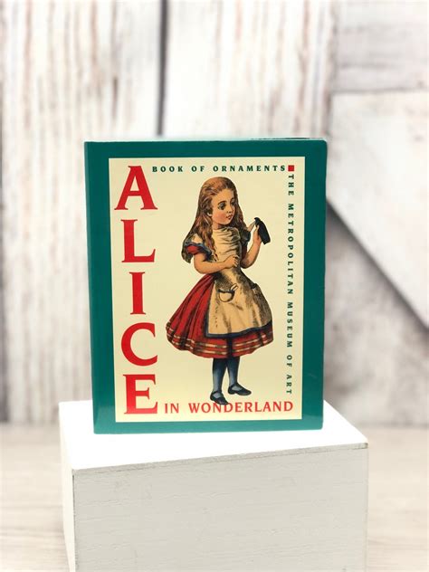 Alice In Wonderland Book Of Ornaments Vintage Alice White Rabbit Mad