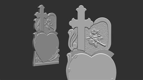 Memorial Tombstone With Cross For Cnc 3d Model 3d Printable Cgtrader