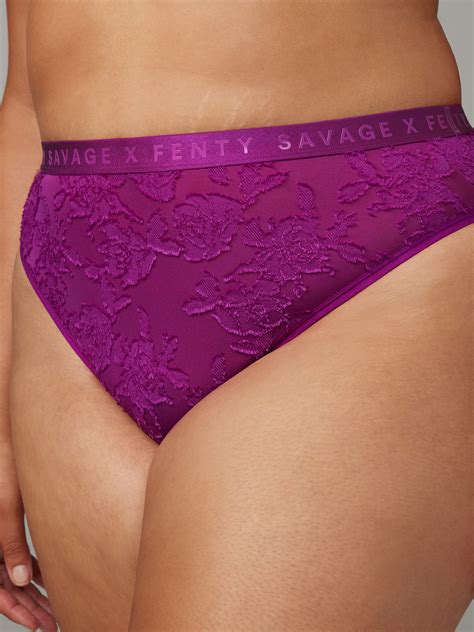 Charmed Prince High Leg Bikini Knickers In Purple Savage X Fenty Uk