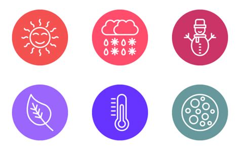 Weather Icon Pack Color Fill 50 Svg Icons