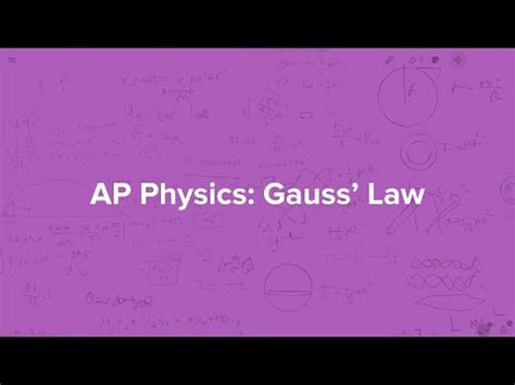 Ap Physics C E M Gauss Law Youtube