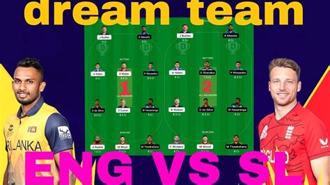 ENG VS SL DREAM PREDICTION TEAM ENG VS SL T20 WORLD CUP MATCH TODAY