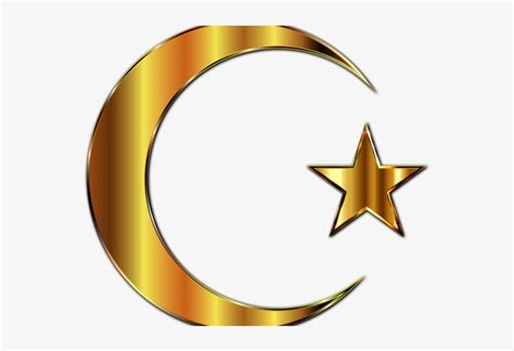 Islam Clipart Moon Stars Golden Moon And Star Free Transparent Png