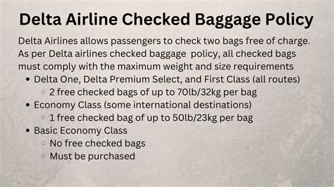 Ppt Delta Airlines Baggage Policy Powerpoint Presentation Free