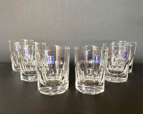 Nachtmann Set Of 6 Cut Crystal Whiskey Tumblers Alexandra Series