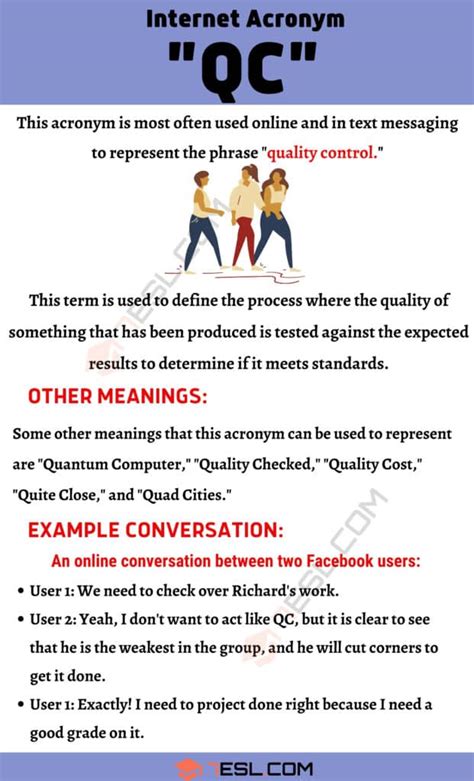 qc meaning origin  examples esl