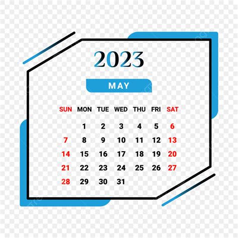 Gambar Kalender Bulan Mei 2023 Berwarna Biru Langit Dan Hitam Kalender Bulanan 2023 Kalender