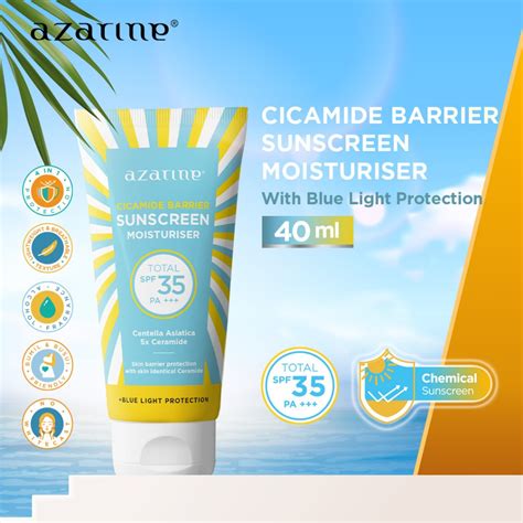 Jual Azarine Cicamide Barrier Sunscreen Moisturiser SPF35 PA LOLOS