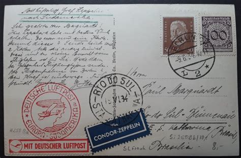 German Empire Zeppelin Document S Damerikafahrt Catawiki