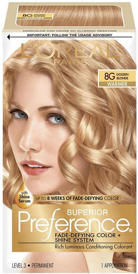 Loreal Paris Superior Preference Permanent Hair Color 8g Golden