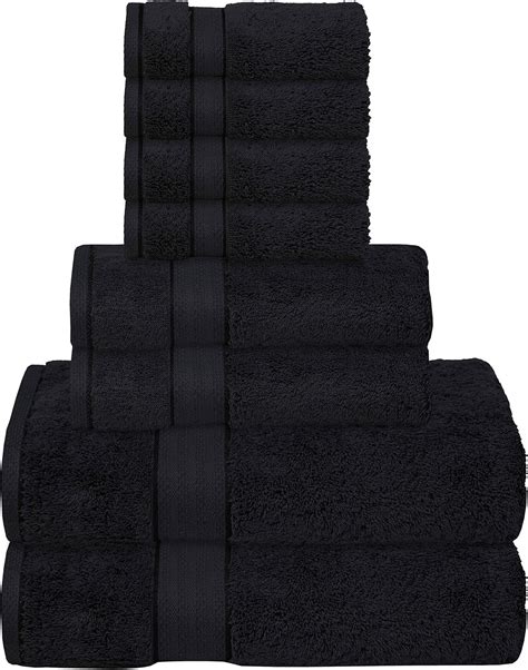 Buy Glamburg 700 Gsm Premium 8 Piece Towel Set Contains 2 Bath Towels 30x54 2 Hand Towels