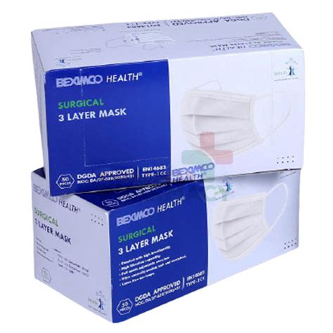 Beximco Surgical Face Mask 50 Pcs- White – Khandakar Pharmacy